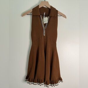 Free People Brown Sleeveless Sweater Dress
